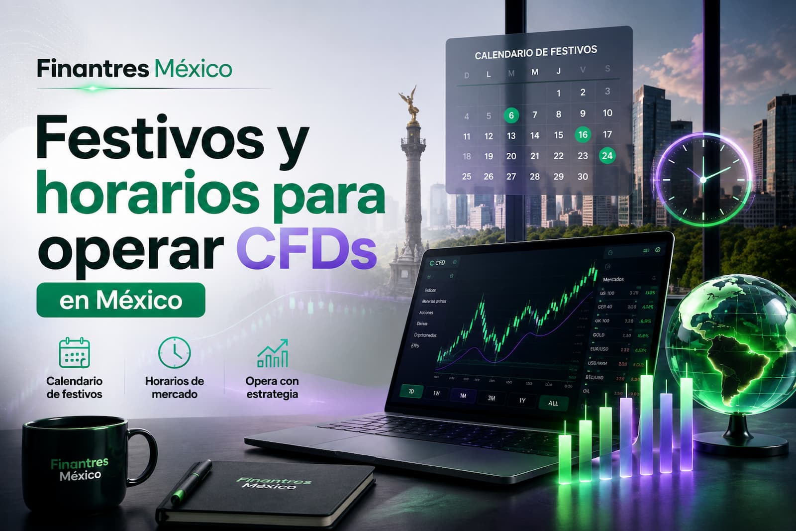 Festivos y horarios para operar CFDs en México Finantres