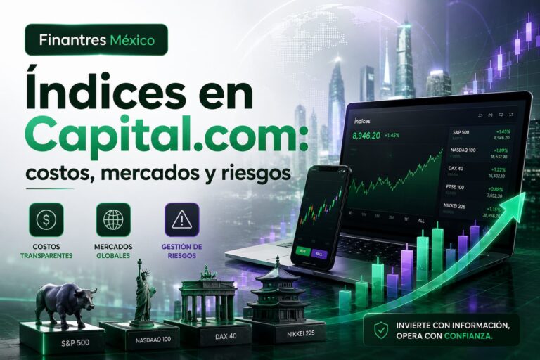 Índices en Capital.com costos, mercados y riesgos