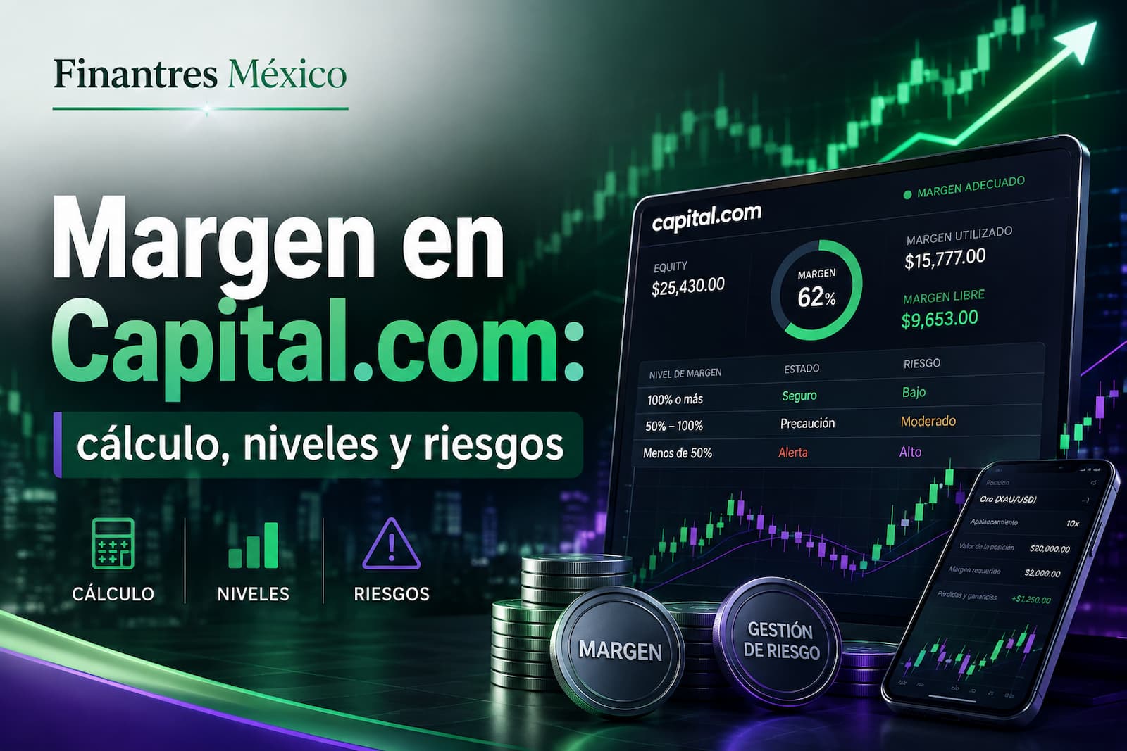 Margen en Capital.com cálculo, niveles y riesgos