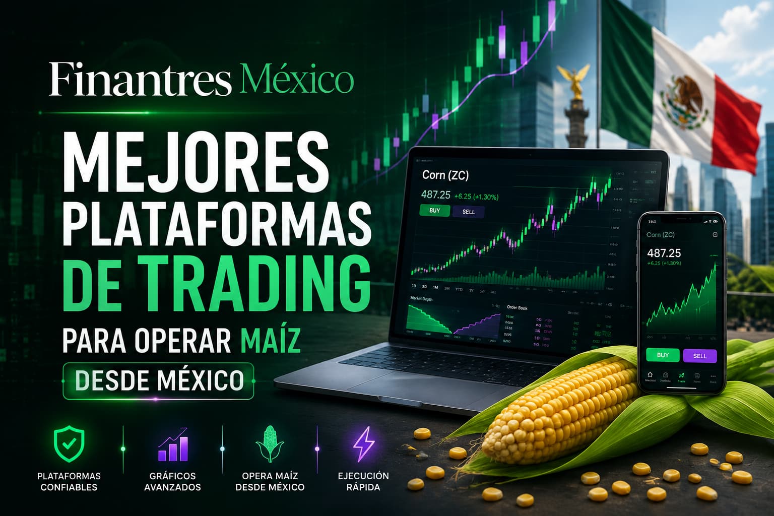 Mejores plataformas de trading para operar maíz desde México