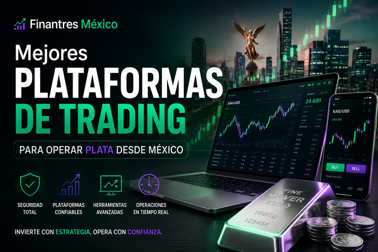 Mejores plataformas de trading para operar plata desde México