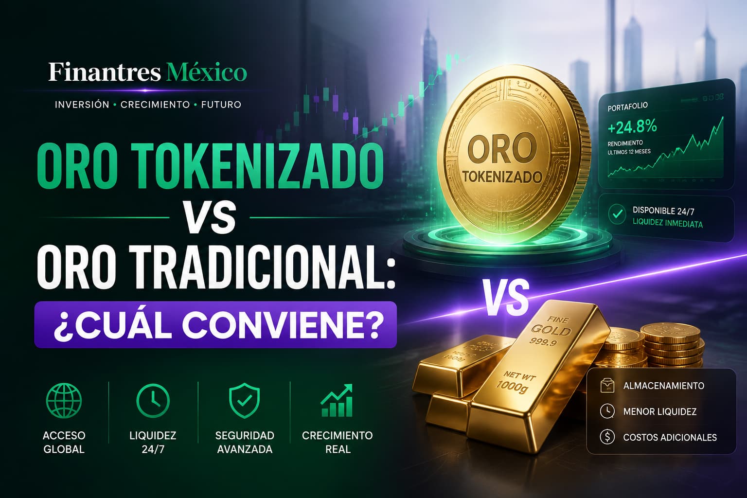 Oro tokenizado vs oro tradicional cuál conviene