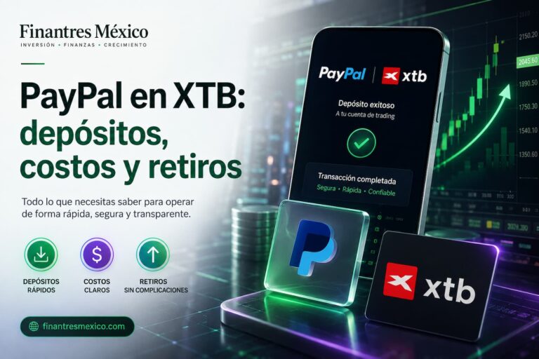 PayPal en XTB depósitos, costos y retiros