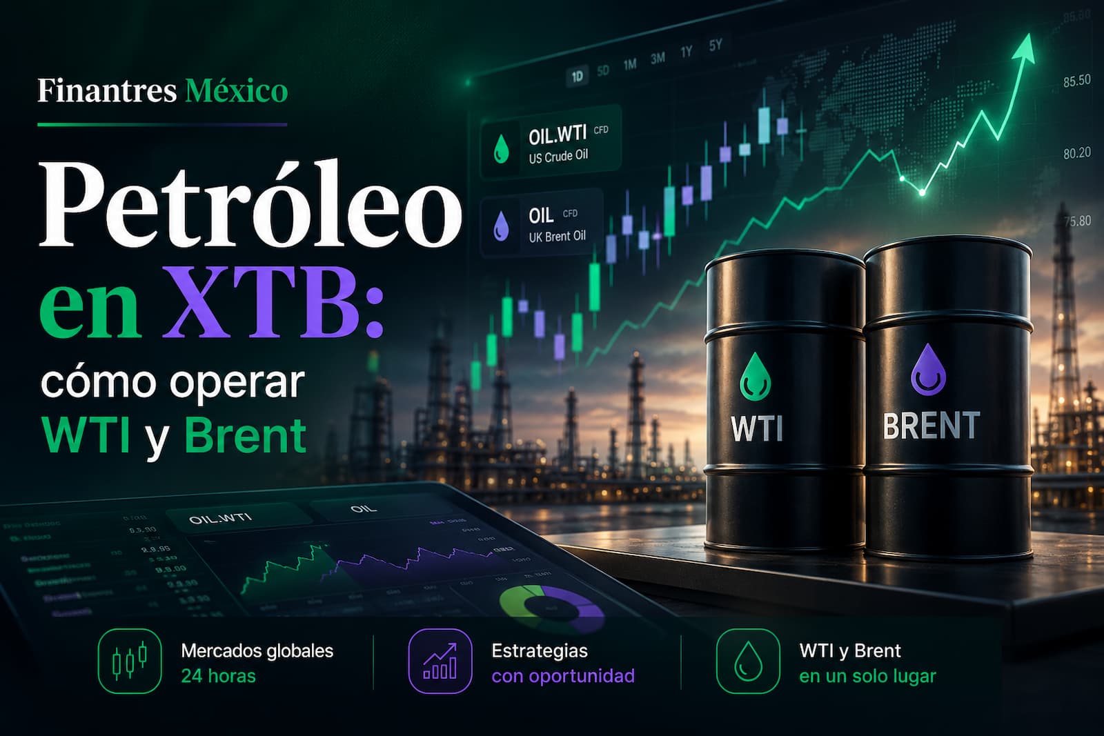 Petróleo en XTB cómo operar WTI y Brent