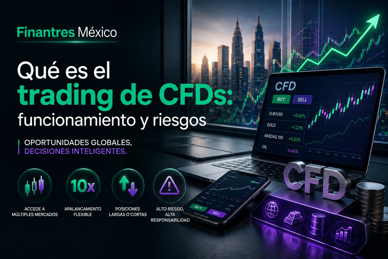 Qué es el trading de CFDs funcionamiento y riesgos