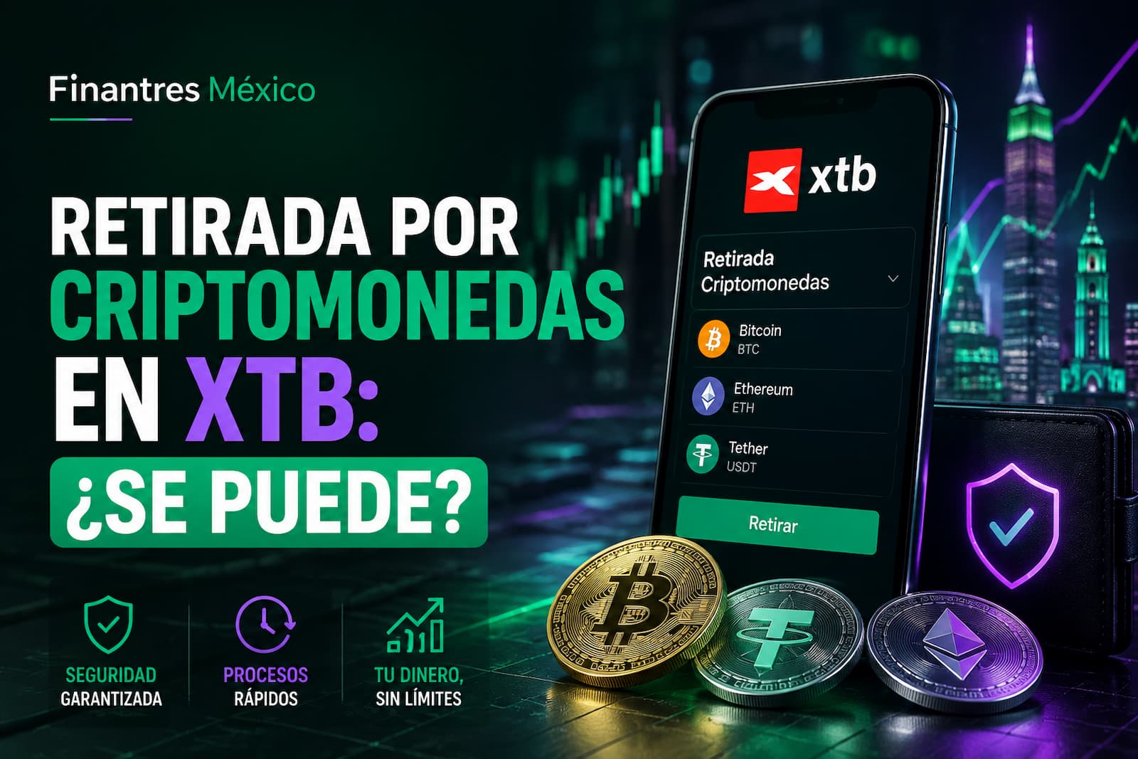 Retirada por criptomonedas en XTB ¿se puede
