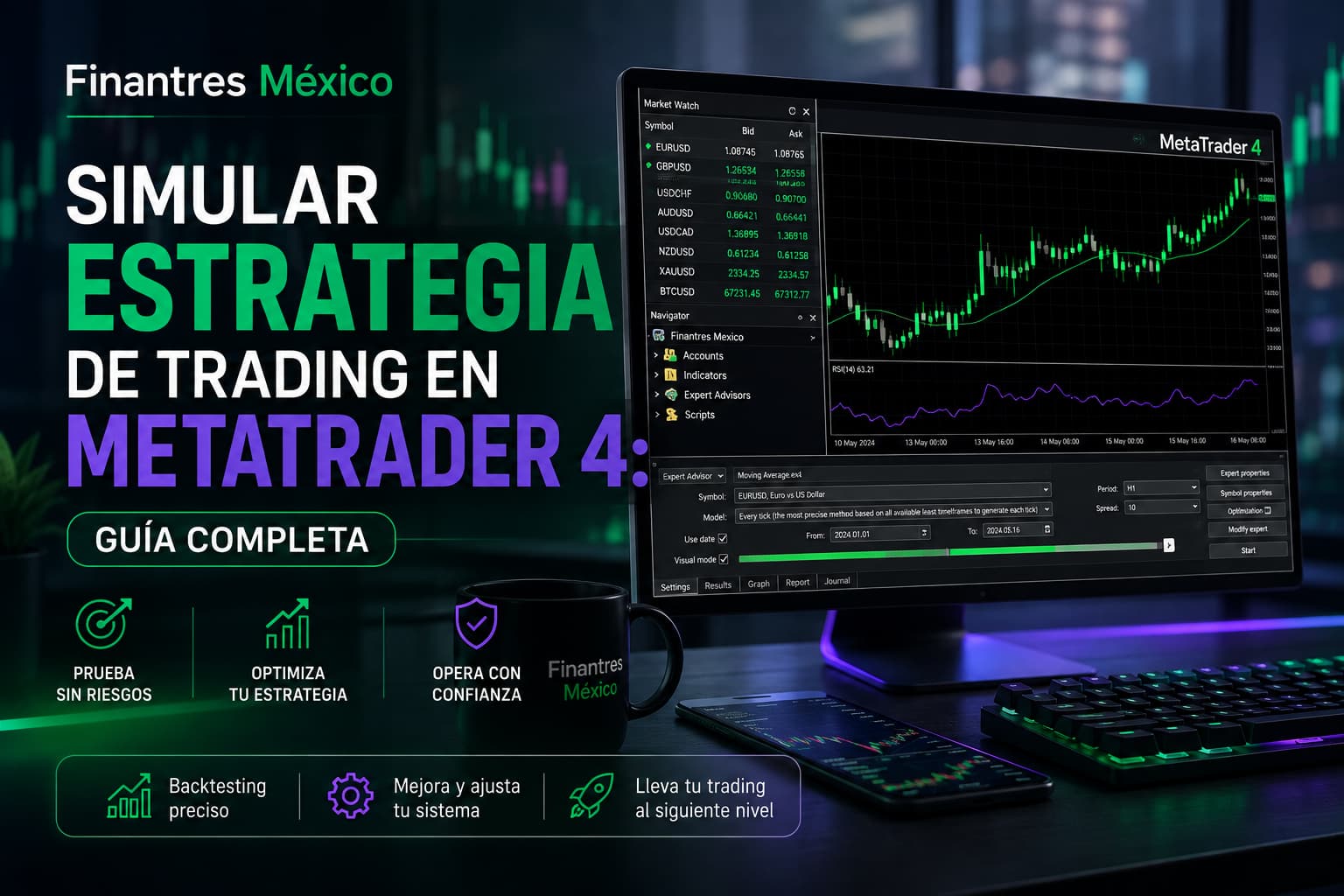 Simular estrategia de trading en MetaTrader guía