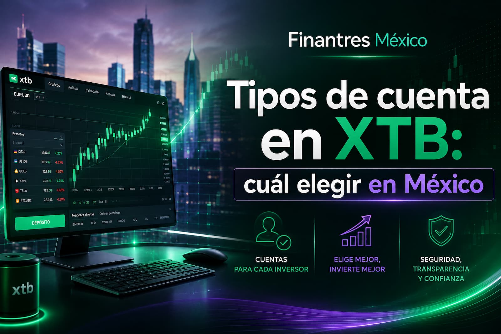 Tipos de cuenta en XTB cuál elegir en México