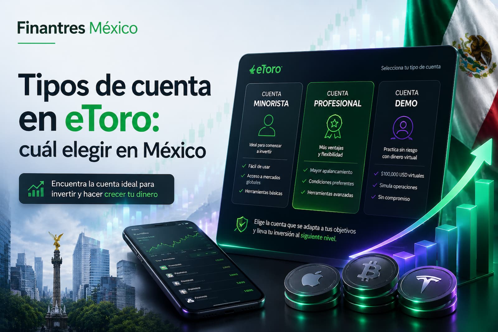 Tipos de cuenta en eToro cuál elegir en México