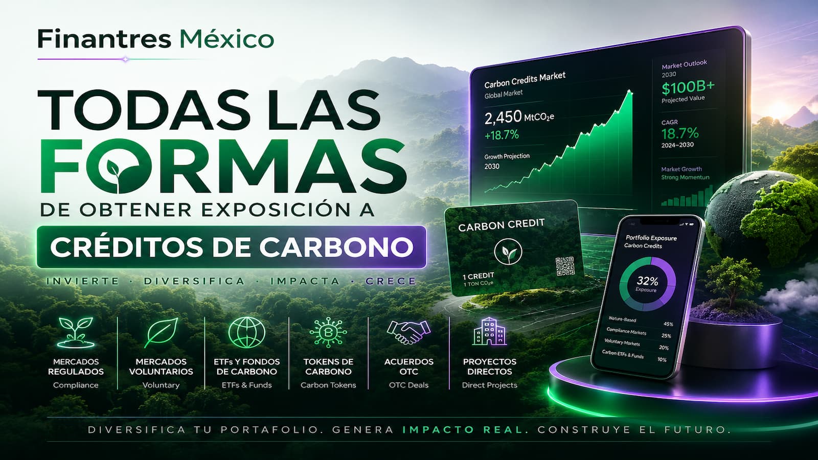 Todas las formas de obtener exposición a Créditos de carbono