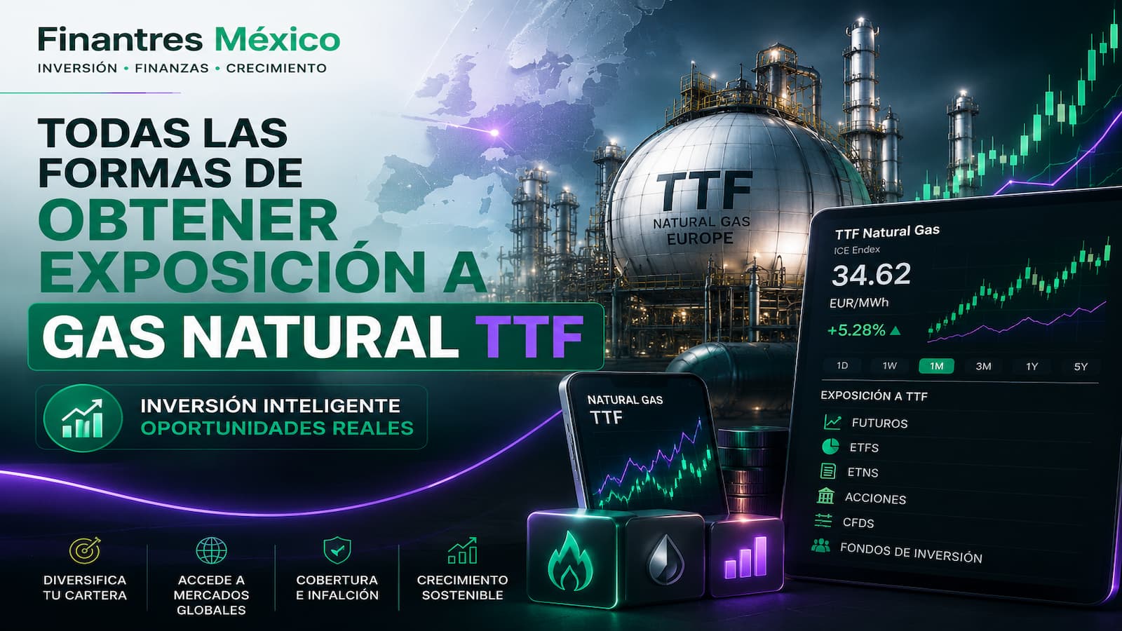 Todas las formas de obtener exposición a Gas natural TTF