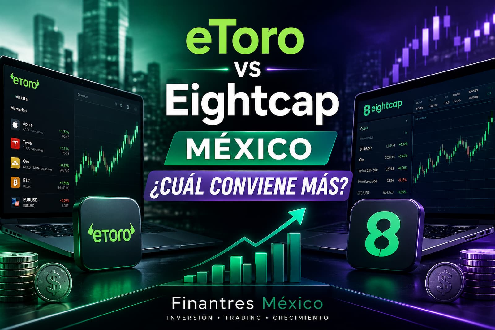 eToro vs Eightcap México ¿cuál conviene más
