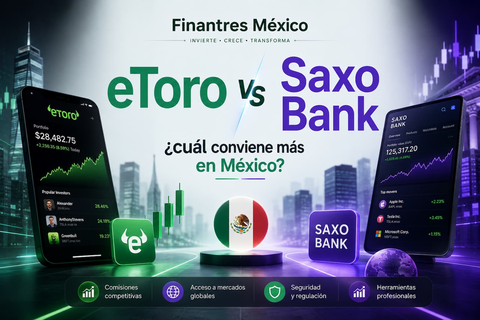 eToro vs Saxo Bank ¿cuál conviene más en México