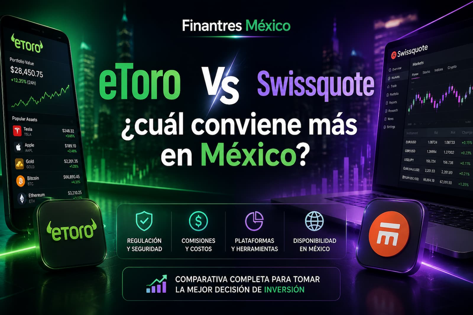 eToro vs Swissquote ¿cuál conviene más en México