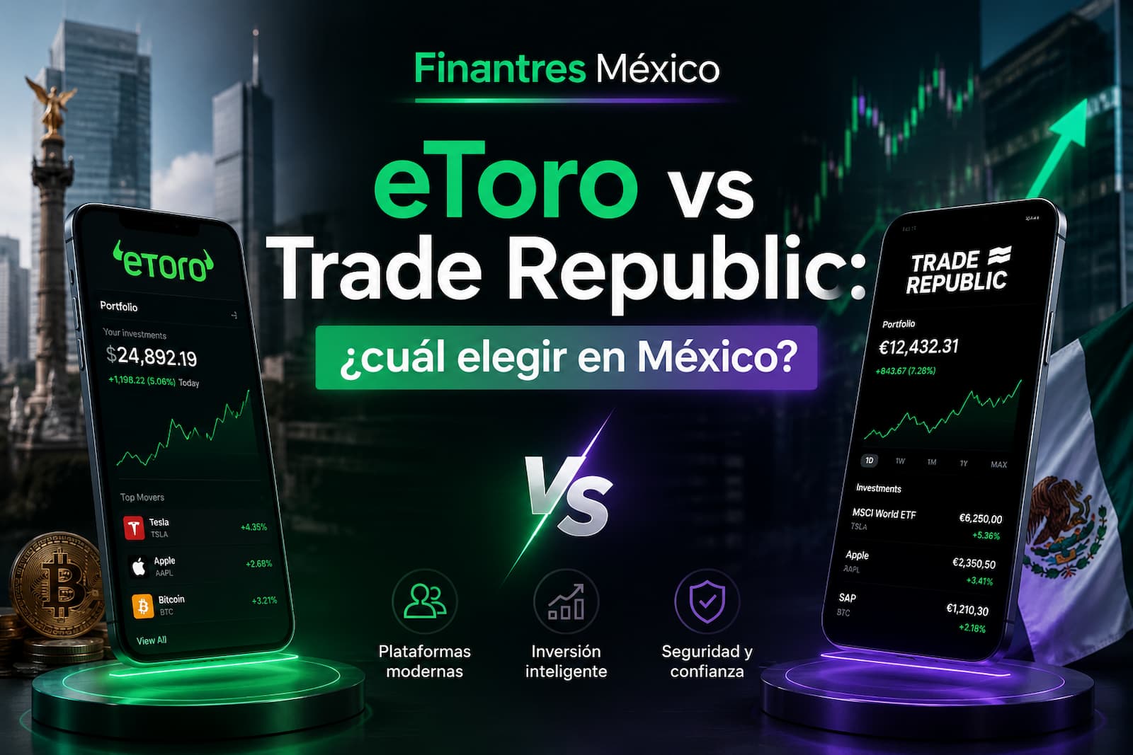 eToro vs Trade Republic ¿cuál elegir en México