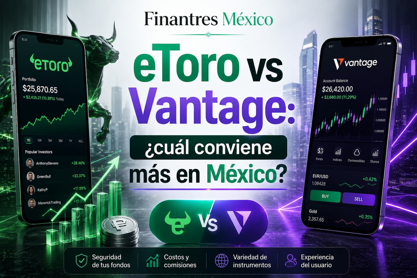 eToro vs Vantage ¿cuál conviene más en México