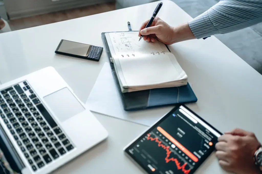 Diario de trading en libreta